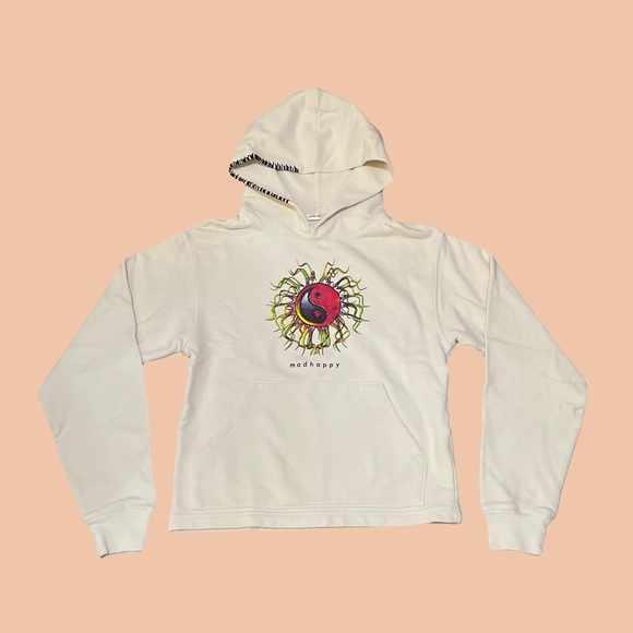 Madhappy XS Ying Yang Beige & Black Hoodie Extra Small